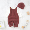 Knitted Baby Romper Hat Set