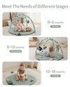 Sage Green Baby Play Gym Mat