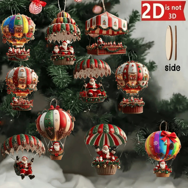 Wooden Christmas Tree Ornaments