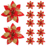Artificial Christmas Flower Ornaments