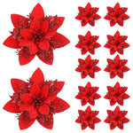 Artificial Christmas Flower Ornaments