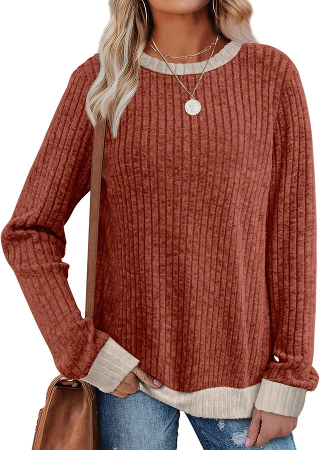 Sampeel Lightweight Color Block Sweater