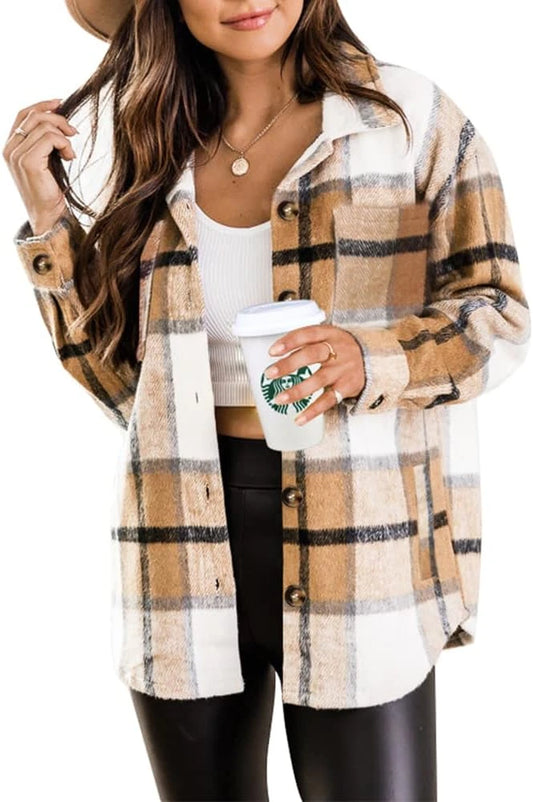 Womens Plannel Plaid Shacket