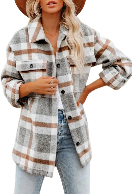 Beaully Flannel Plaid Shacket
