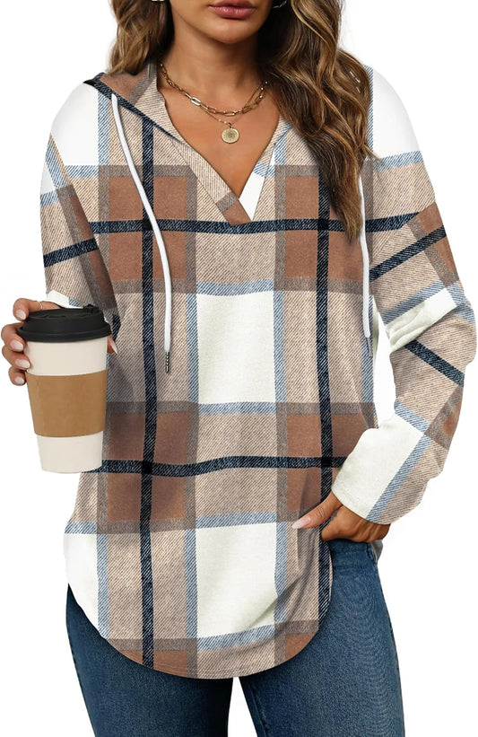 Womens V Neck Oversized Hoodie