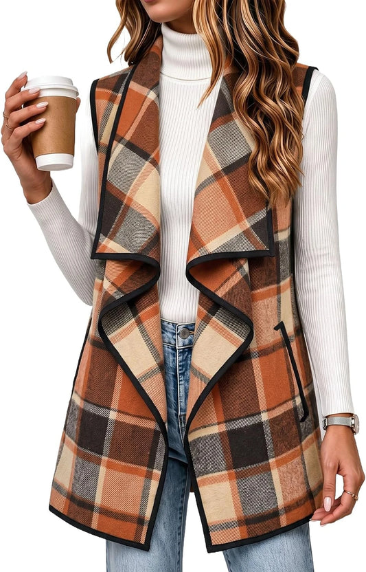 Plaid Flannel Vest