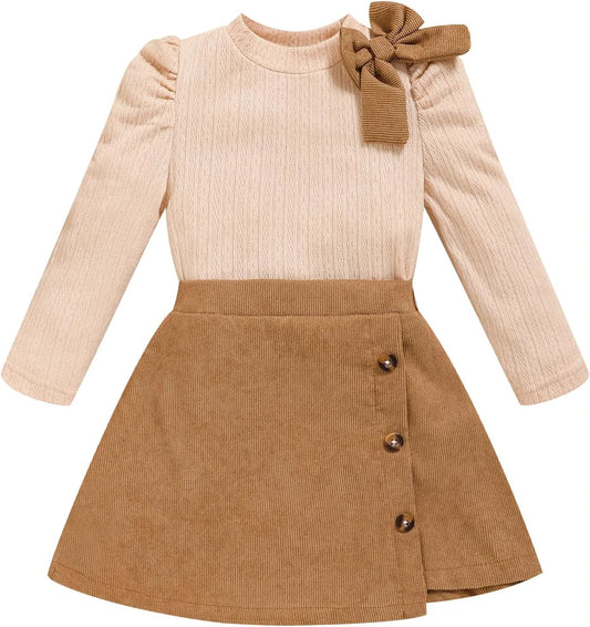 Toddler Girl Plaid Skirt Outfit
