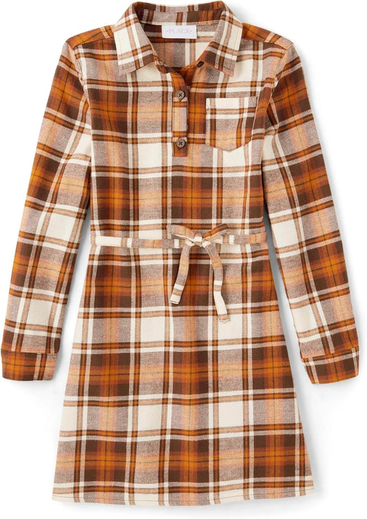 Cotton Flannel Shirt Dress