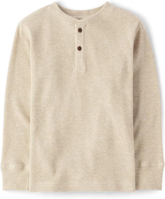 Long Sleeve Thermal Henley Shirt