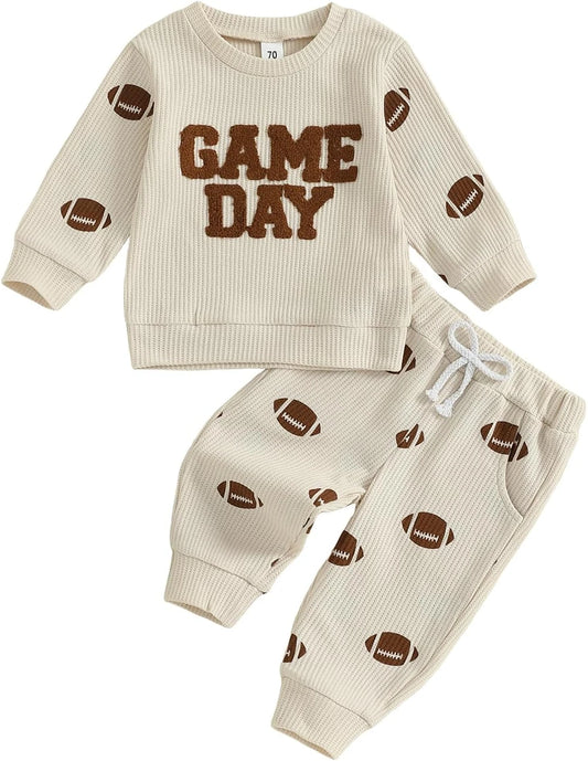 Toddler Boy Football Sweatshirt Pants Set