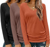 Casual V-Neck Long Sleeve Top