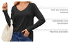 Casual V-Neck Long Sleeve Top