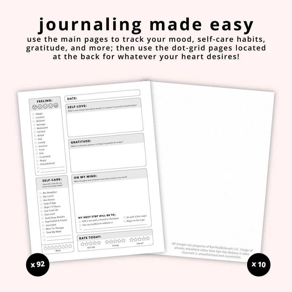 Mental Health Journal with Prompts