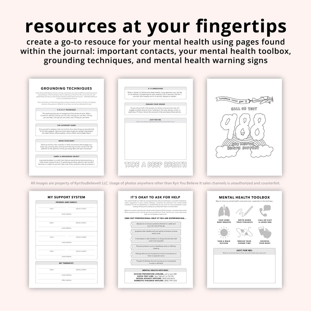 Mental Health Journal with Prompts