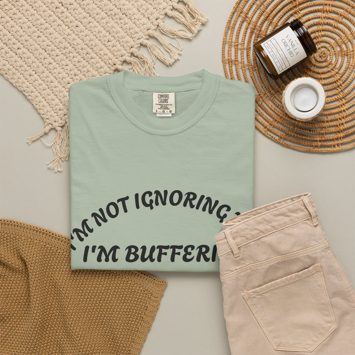 T-Shirt — "I’m Not Ignoring You, I’m Buffering" Graphic Tee