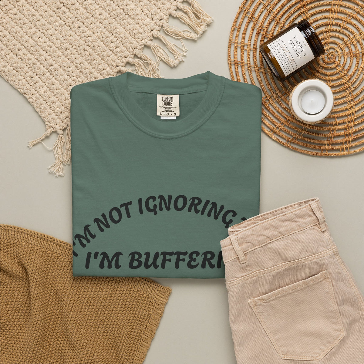 T-Shirt — "I’m Not Ignoring You, I’m Buffering" Graphic Tee