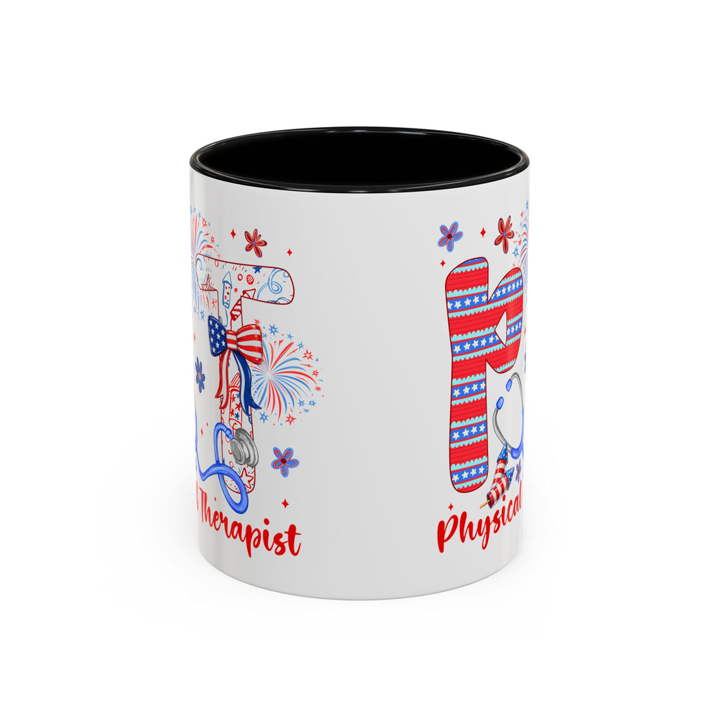 Physical Therapist Patriotic Accent Coffee Mug — 11/15oz