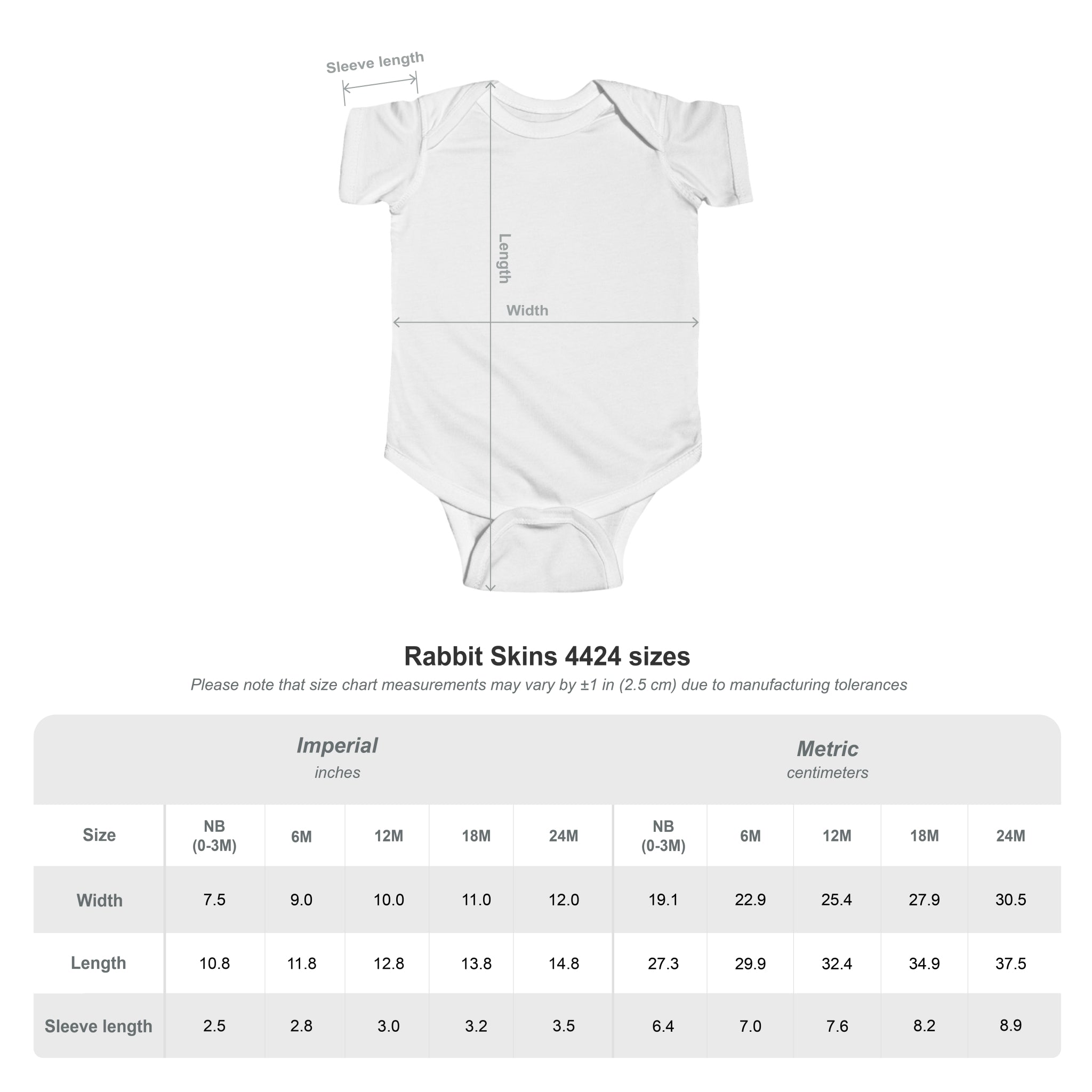Blank Infant Bodysuit