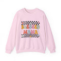 Blessed Mama Crewneck Sweatshirt | Retro Checkerboard Hearts, Mom Shirt