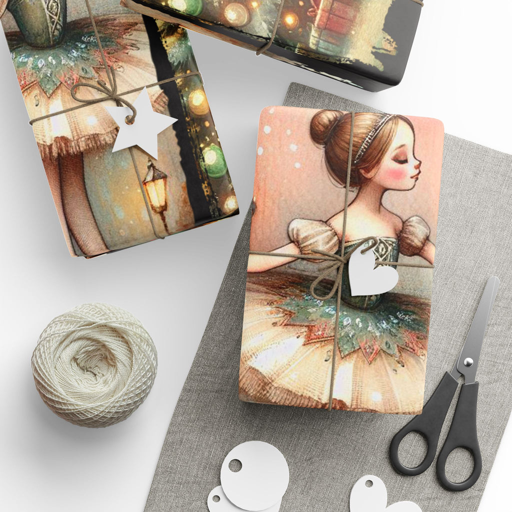 Nutcracker Ballerina Christmas Wrapping Paper | Holiday Gift Wrap