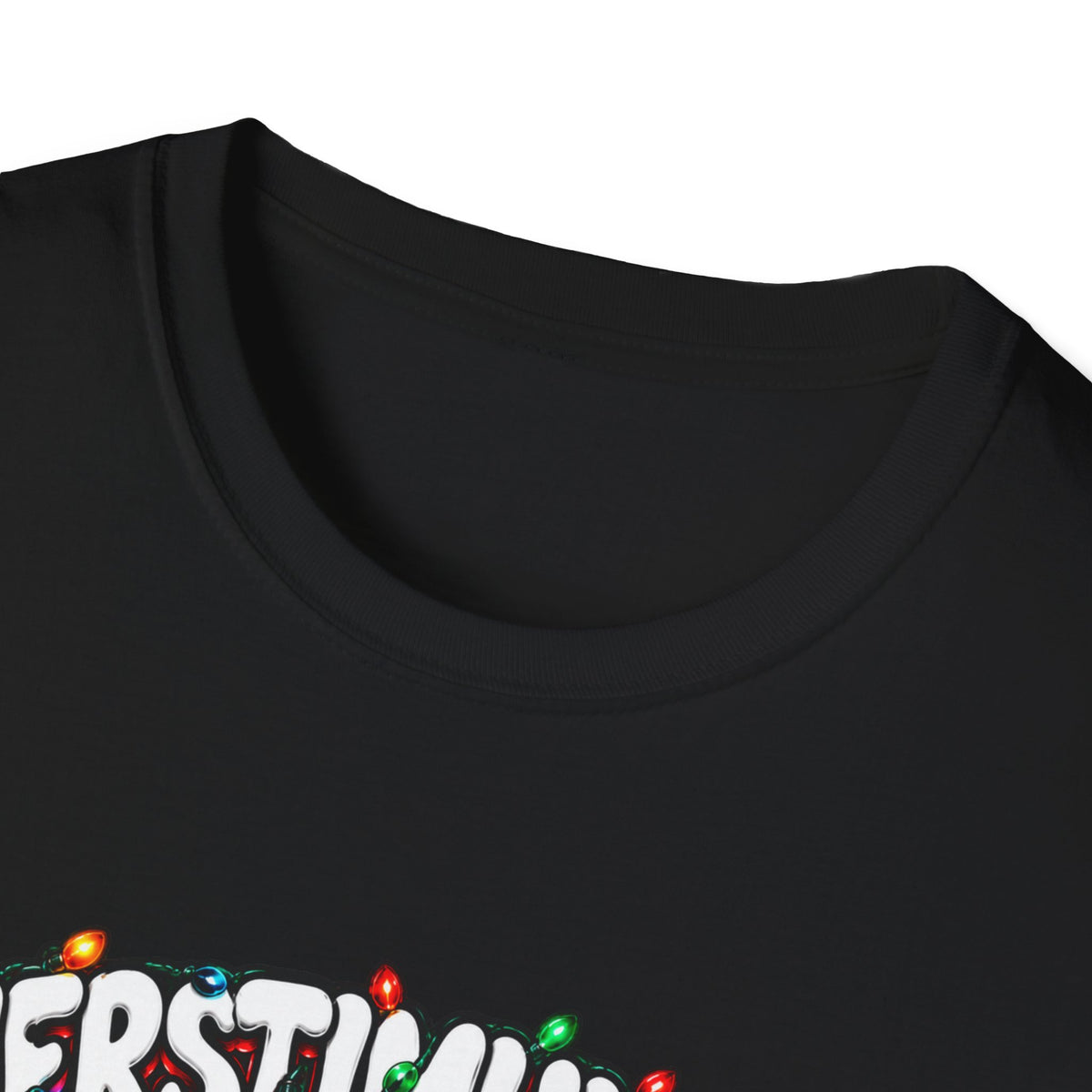 T-Shirt — "Overstimulated But Festive" Christmas Cat Holiday Tee