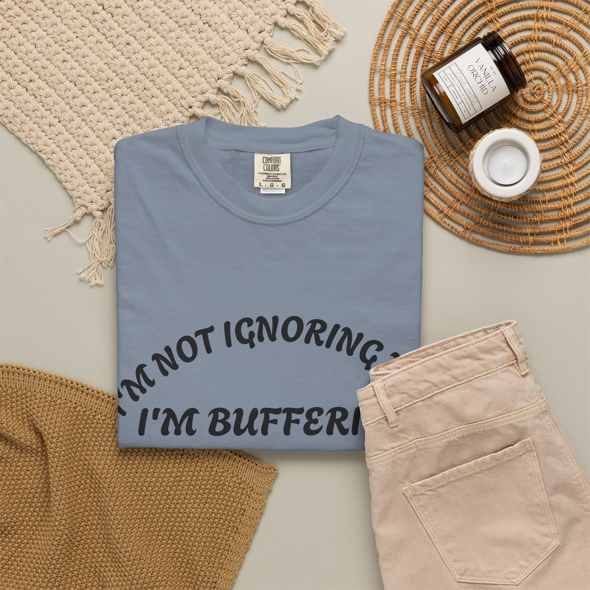 T-Shirt — "I’m Not Ignoring You, I’m Buffering" Graphic Tee