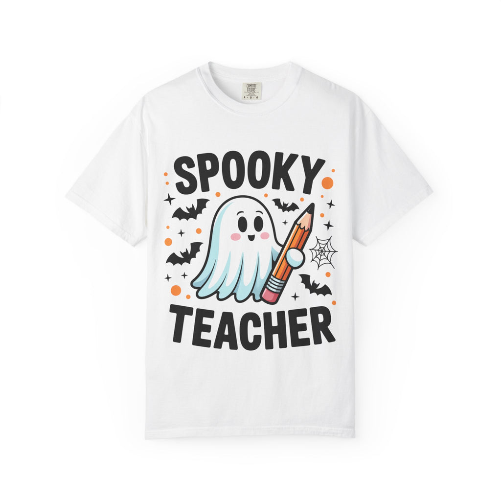Spooky Teacher T-shirt | Halloween Ghost Pencil Design