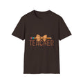 Teacher Leopard Nameplate Pencil Bow T-Shirt | Back to School Shirt