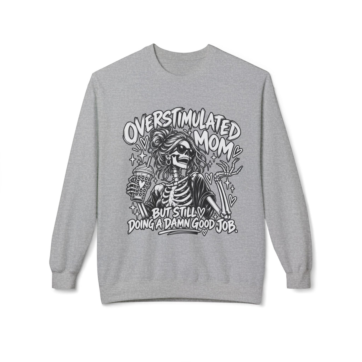 Overstimulated AF ADHD Mama Crewneck Sweatshirt