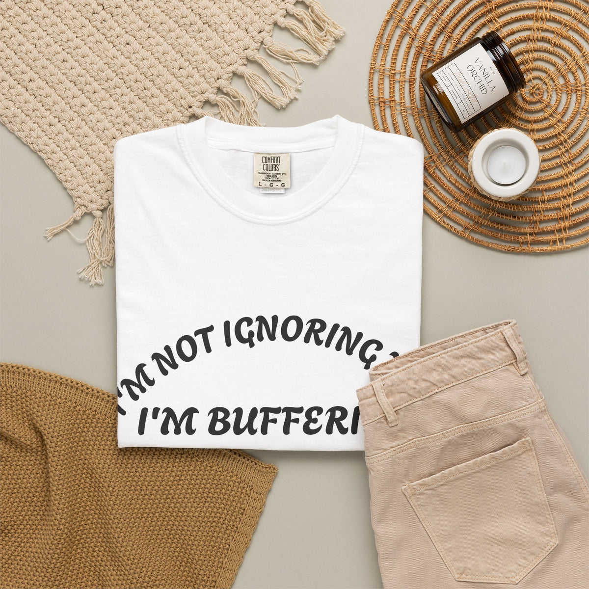T-Shirt — "I’m Not Ignoring You, I’m Buffering" Graphic Tee