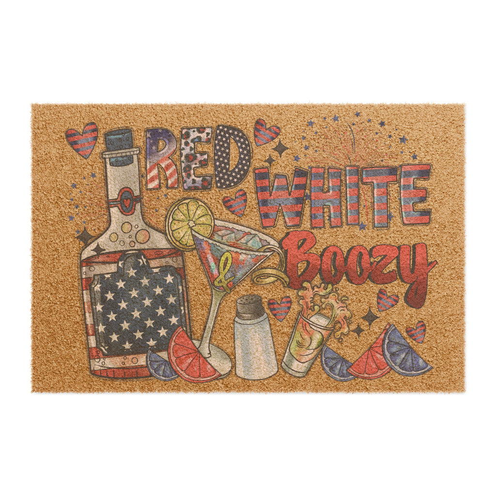 Doormat — "Red White & Boozy" Patriotic Cocktail Welcome Mat