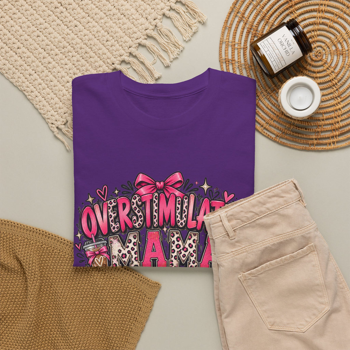 Overstimulated Mama T-Shirt — Funny Graphic Tee for Busy Moms