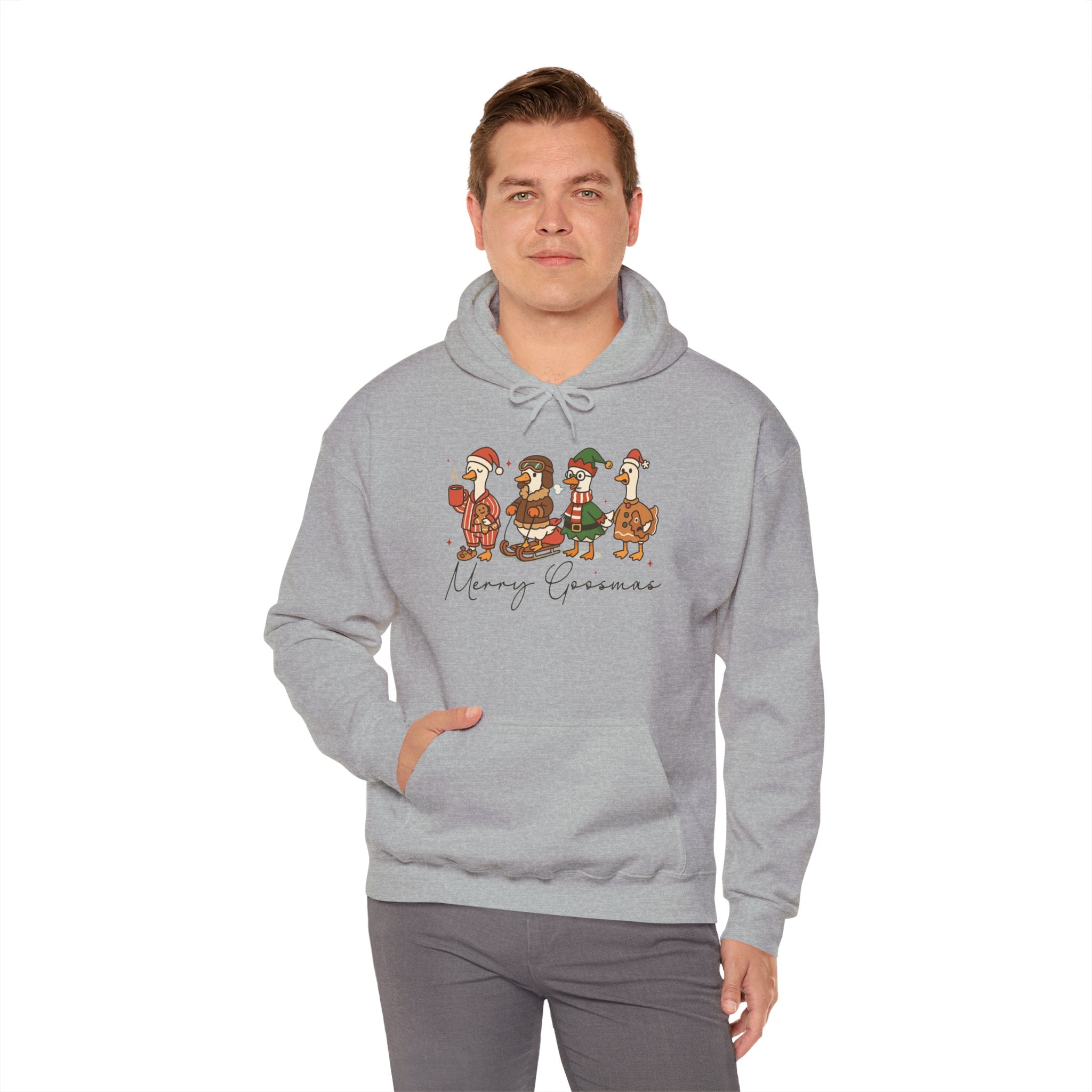 Penguin Carolers Merry Christmas Hoodie | Holiday Penguin Sweatshirt