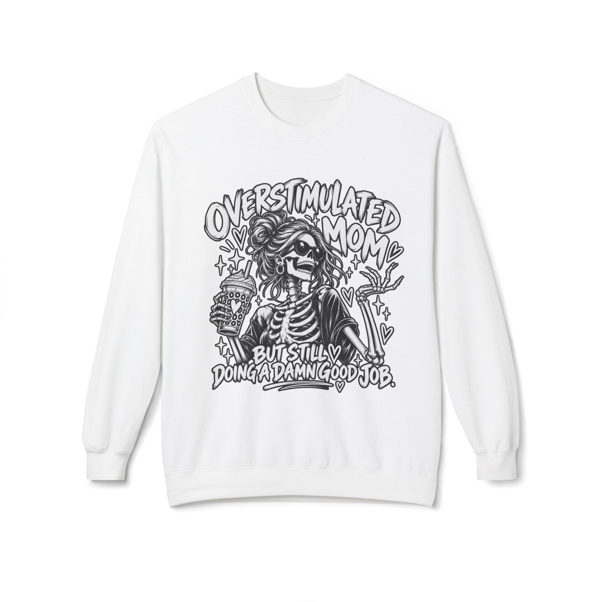 Overstimulated AF ADHD Mama Crewneck Sweatshirt
