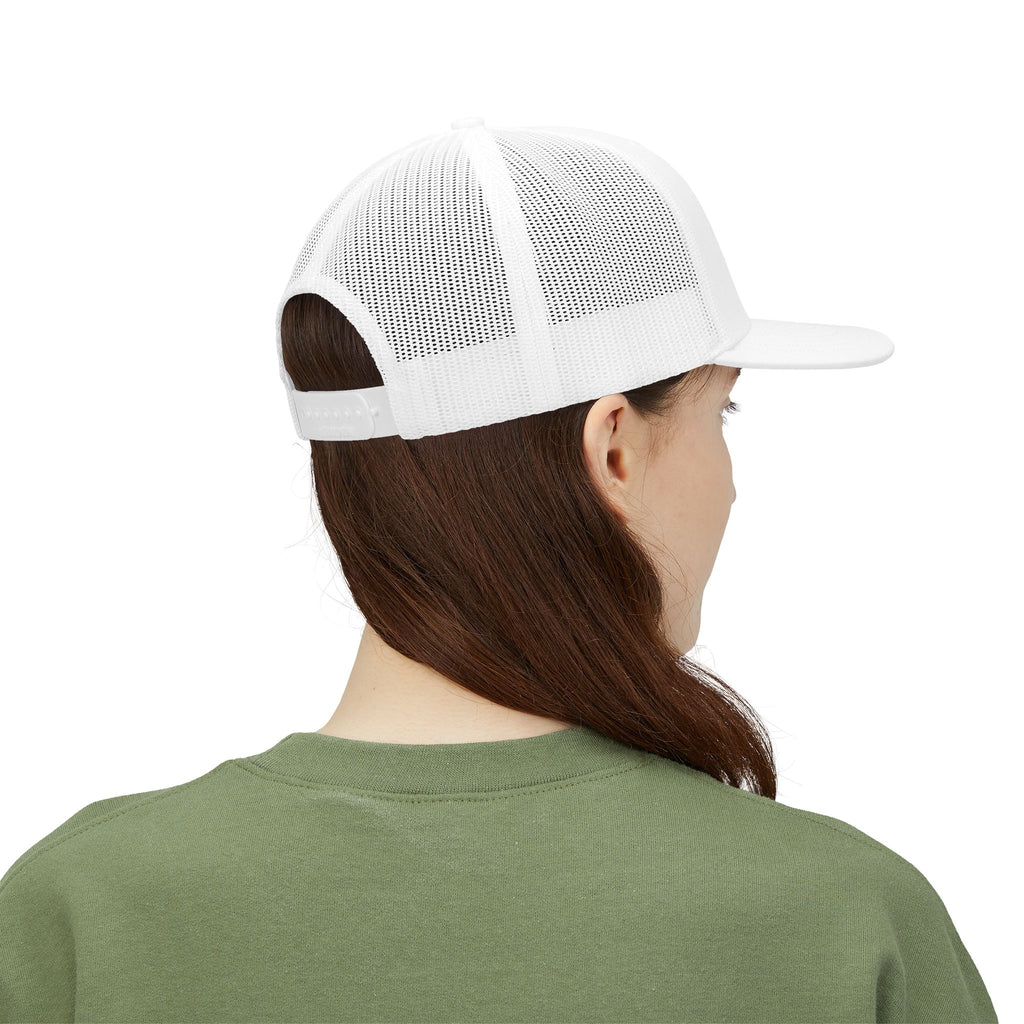 Camping Crew Snapback Trucker Cap — Mountain Graphic Hat for Outdoor Enthusiasts