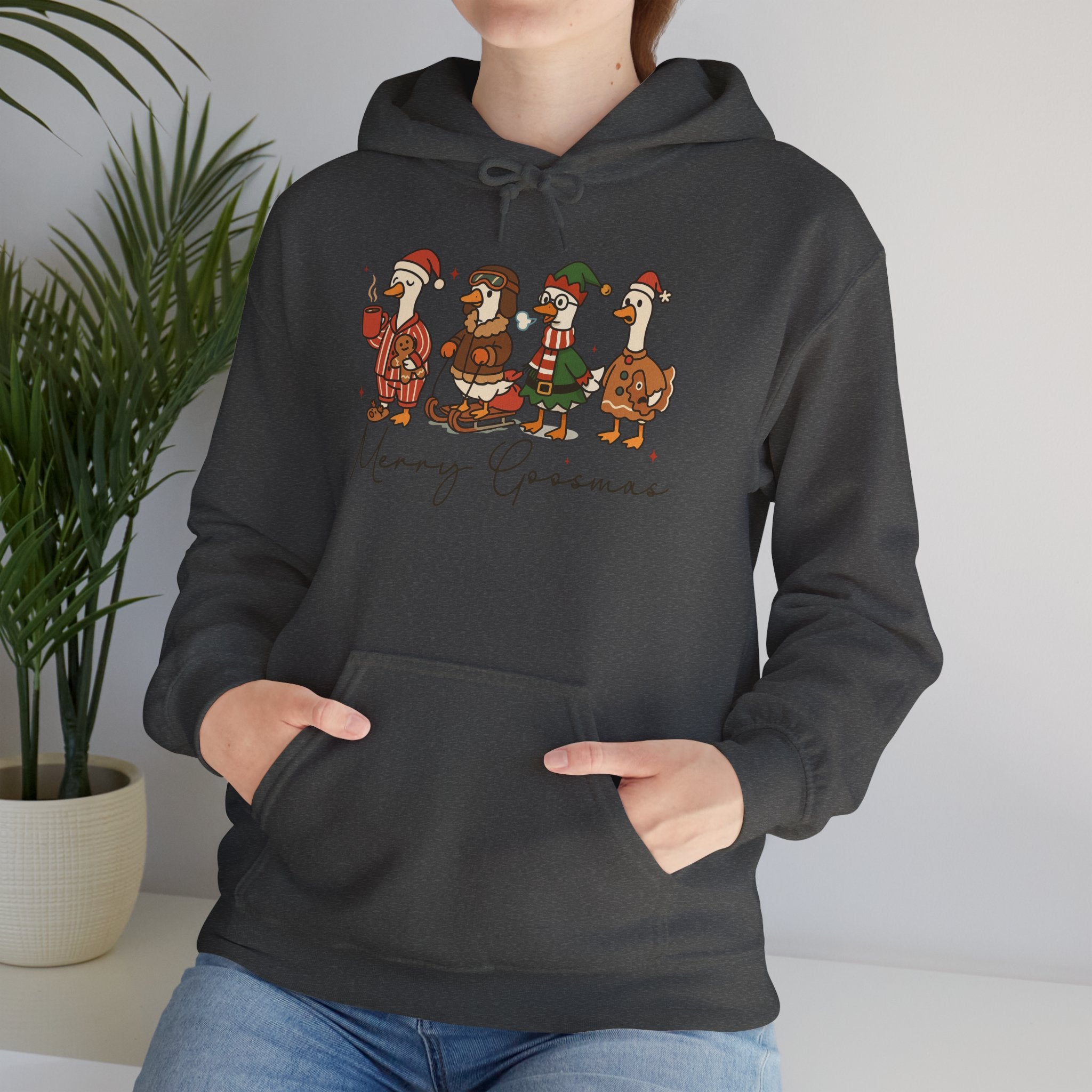 Penguin Carolers Merry Christmas Hoodie | Holiday Penguin Sweatshirt