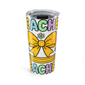 Teacher Bow Tumbler 20oz | Cute Floral School Teacher Travel Cup