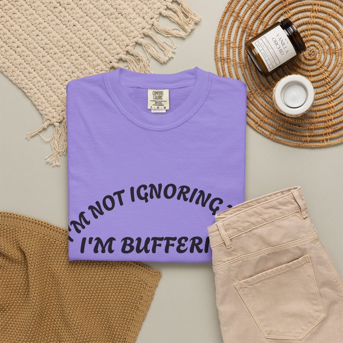 T-Shirt — "I’m Not Ignoring You, I’m Buffering" Graphic Tee