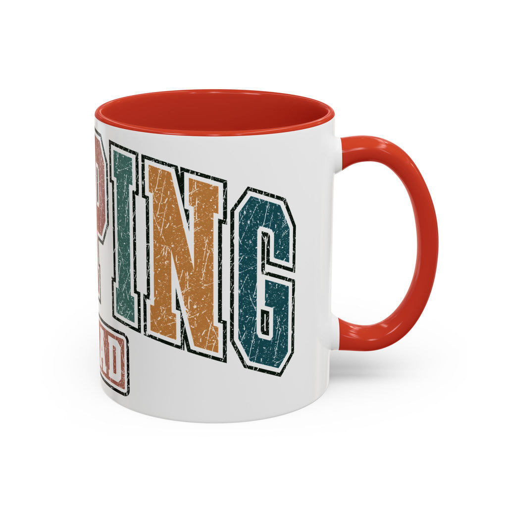 Camping Squad Mug | Rustic Vintage Lettering Accent Coffee Mug