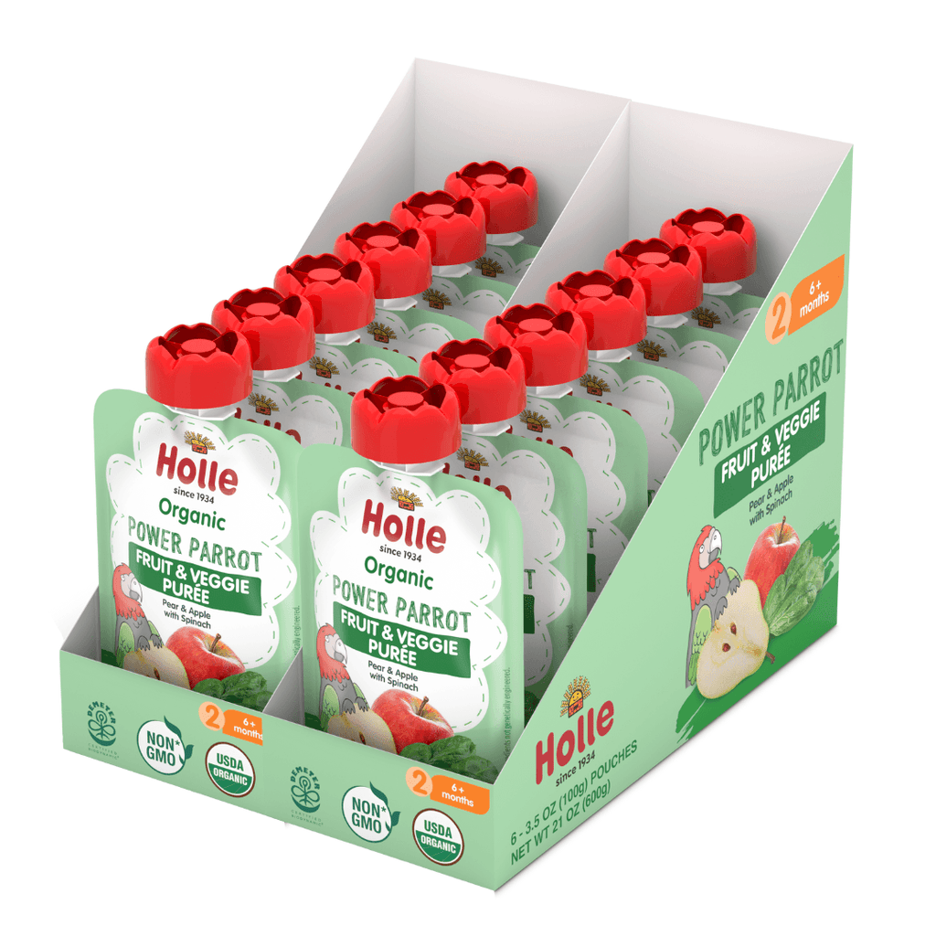 Holle Organic Power Parrot - Fruit & Veggie Purée Pouches