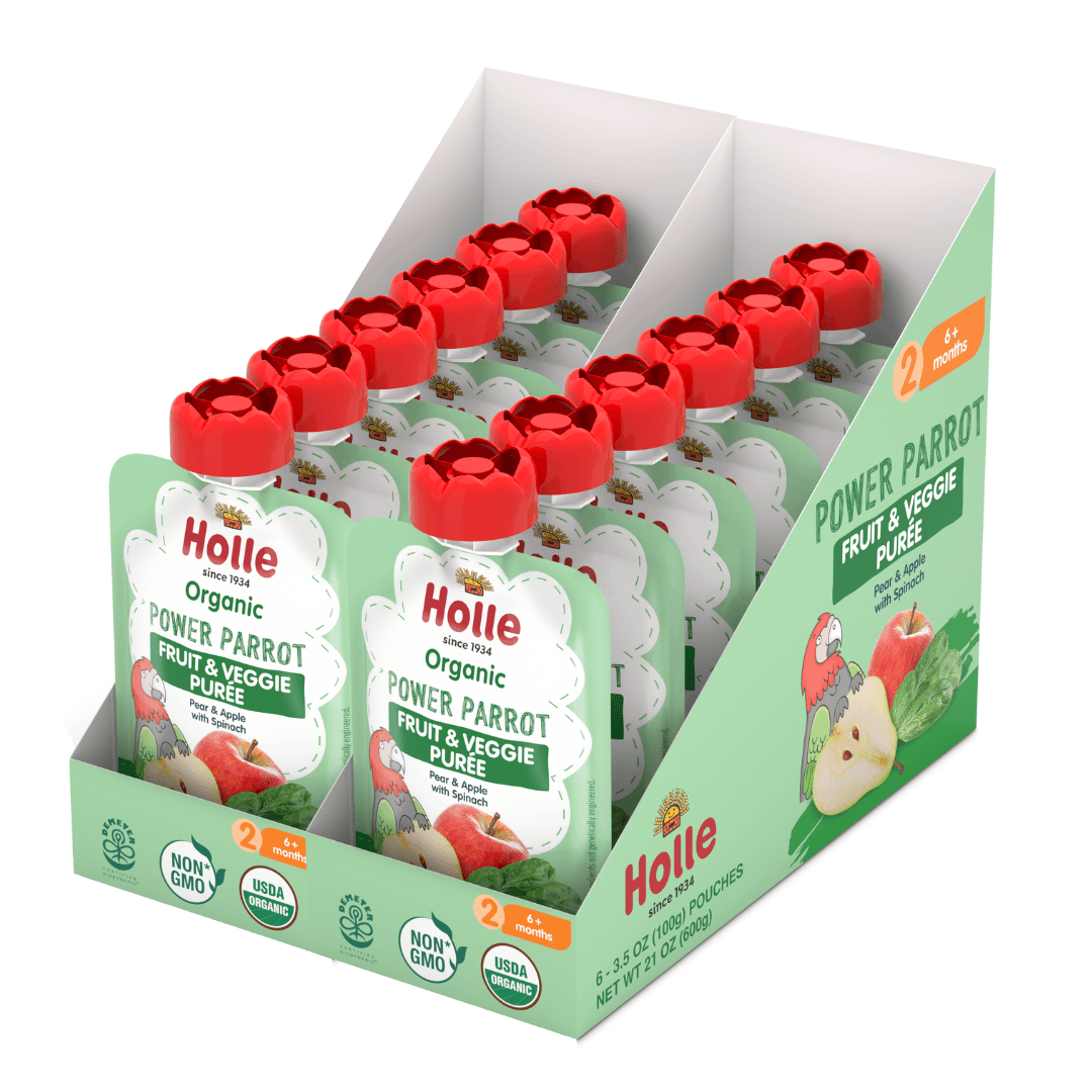 Holle Organic Power Parrot - Fruit & Veggie Purée Pouches