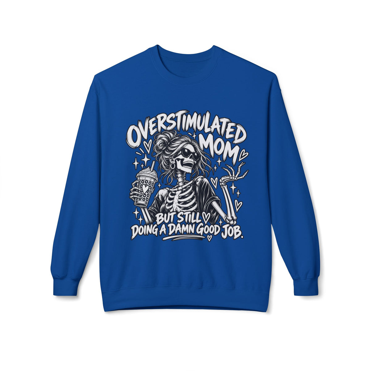 Overstimulated AF ADHD Mama Crewneck Sweatshirt