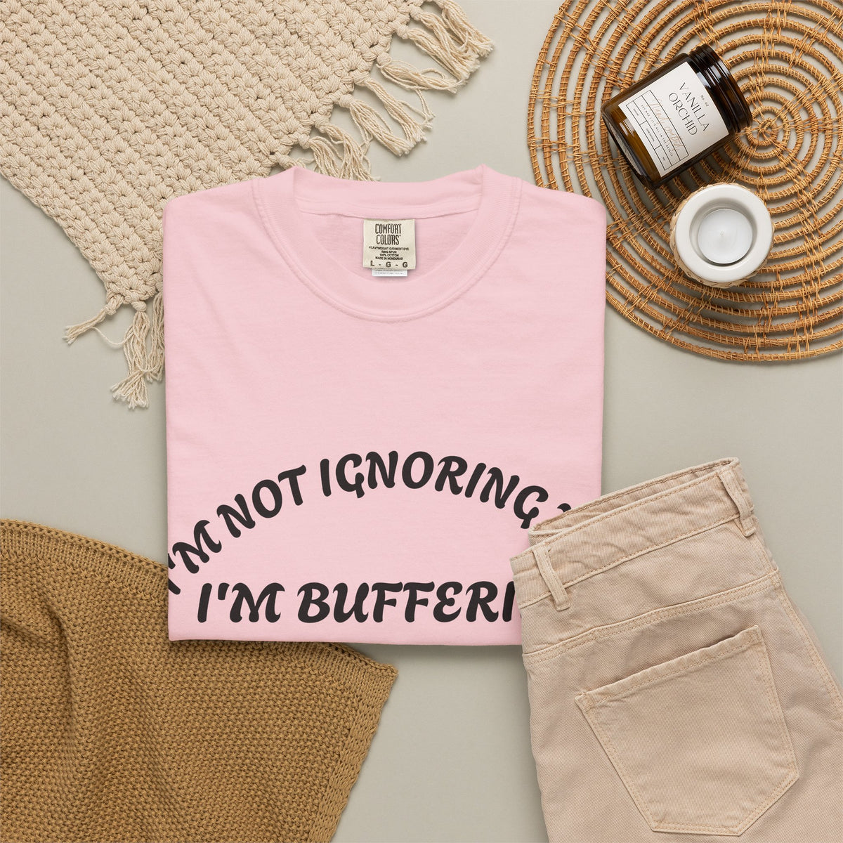 T-Shirt — "I’m Not Ignoring You, I’m Buffering" Graphic Tee