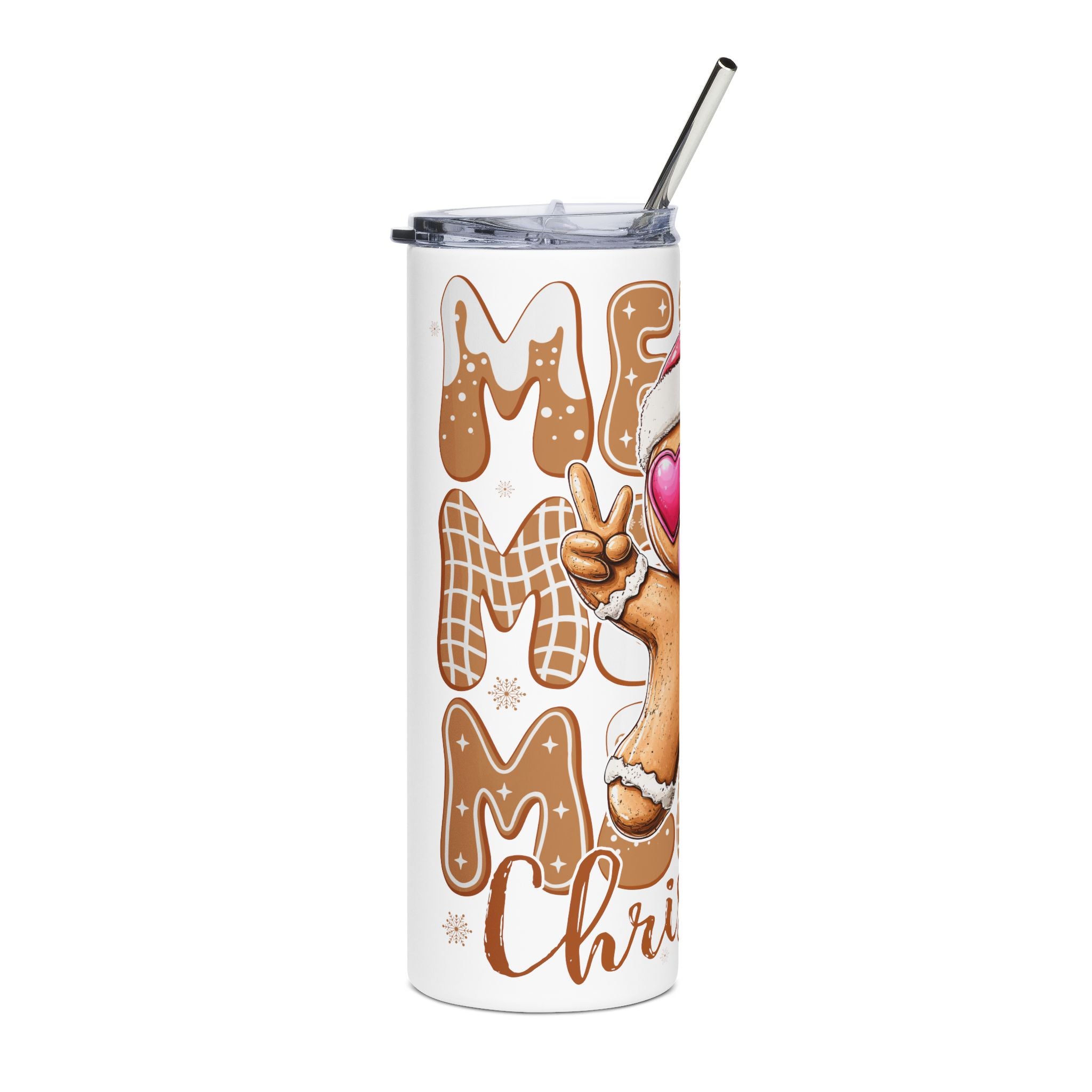 Gingerbread Cookie Character Tumbler | Christmas Stainless Steel 20oz