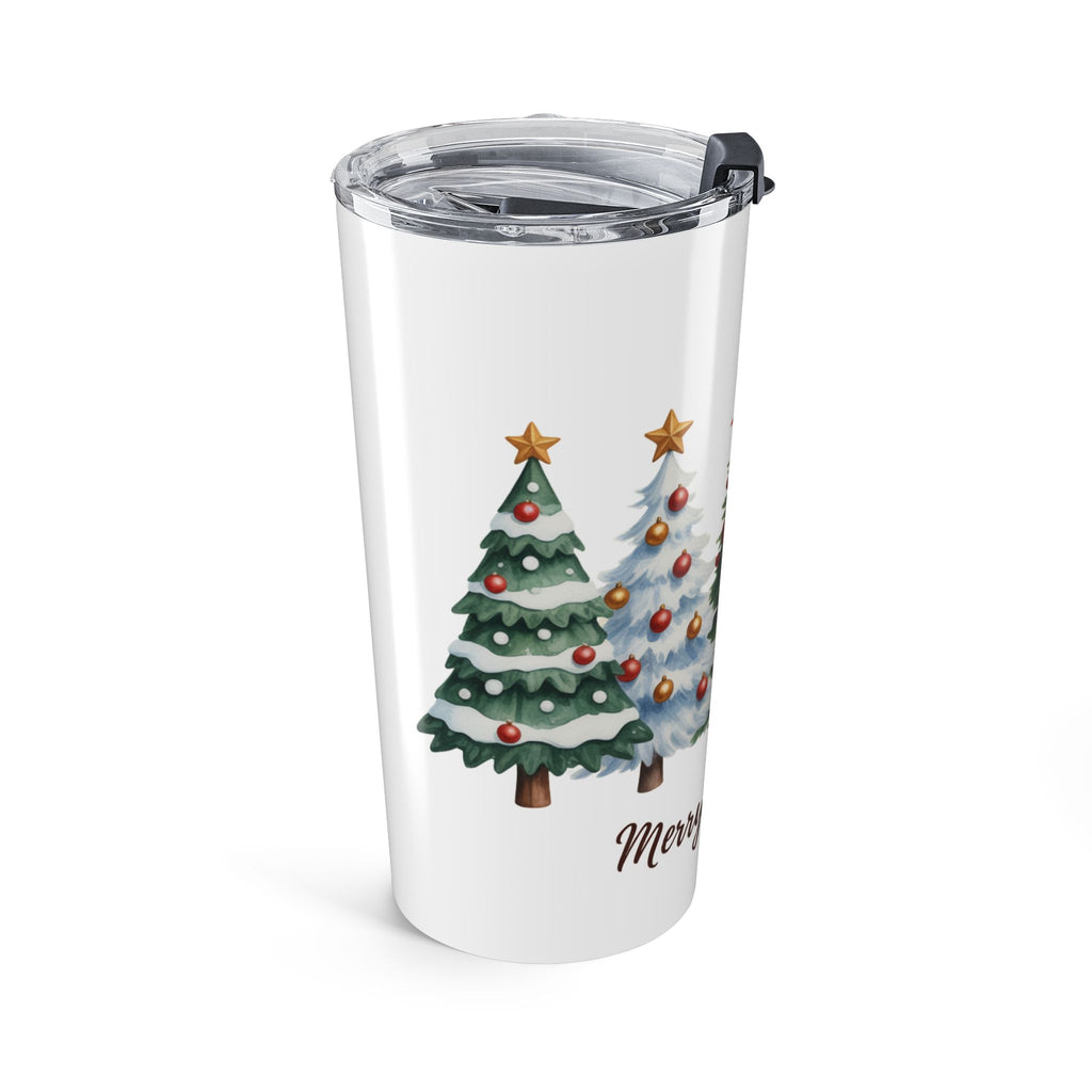 Merry Christmas Pine Tree Trio Tumbler | 20oz Stainless Travel Cup