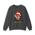 Reindeer Santa Hat Merry Christmas Sweatshirt | Holiday Crewneck