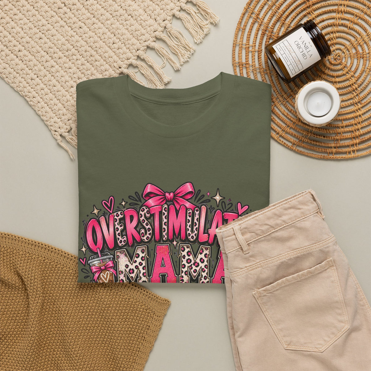Overstimulated Mama T-Shirt — Funny Graphic Tee for Busy Moms