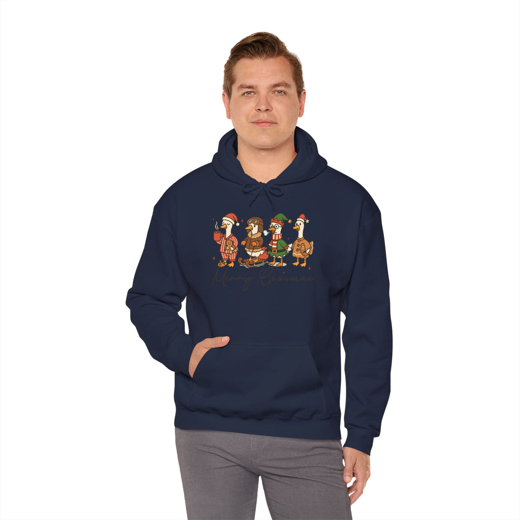 Penguin Carolers Merry Christmas Hoodie | Holiday Penguin Sweatshirt