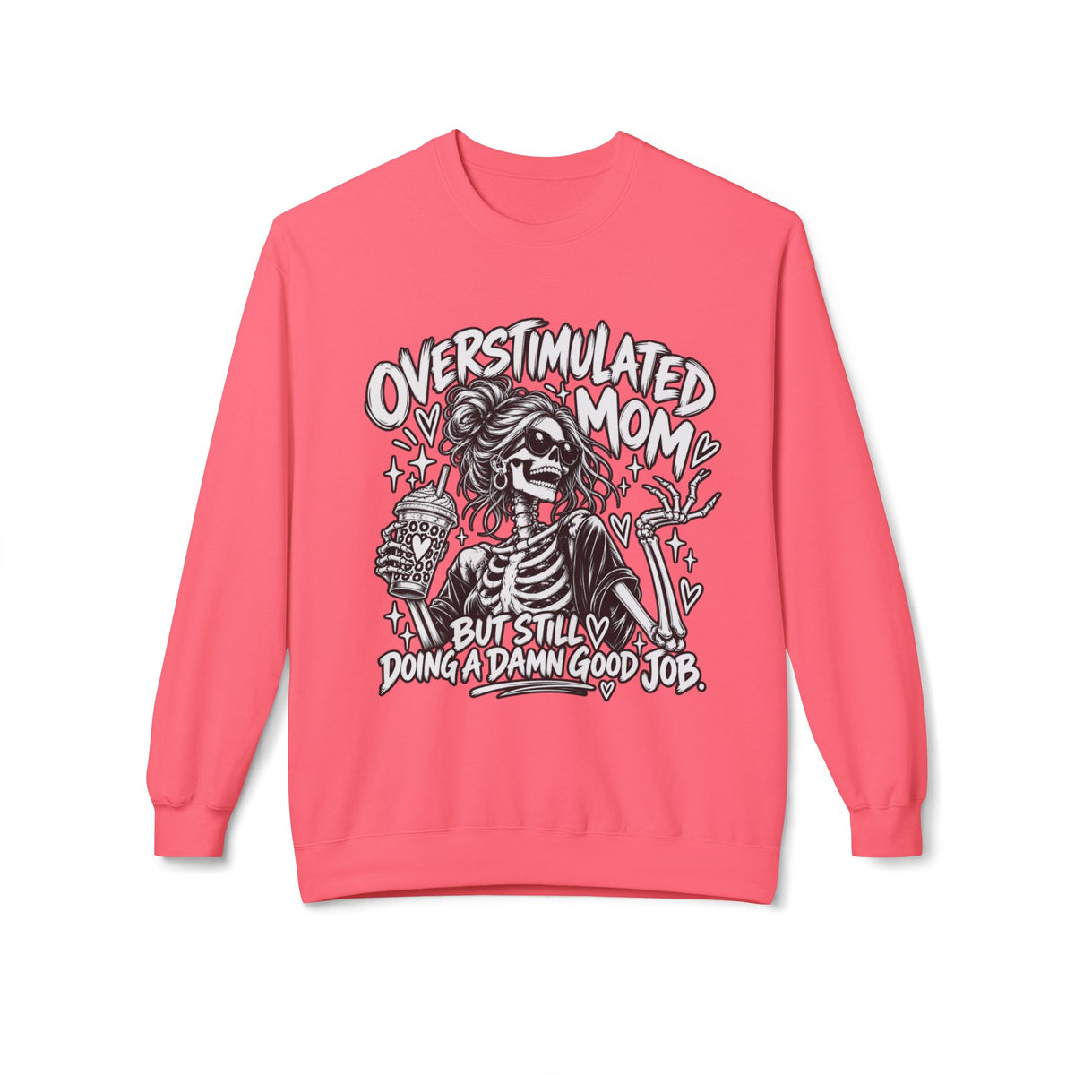 Overstimulated AF ADHD Mama Crewneck Sweatshirt