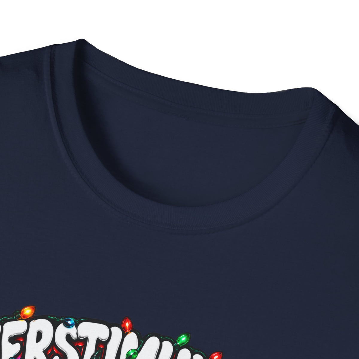 T-Shirt — "Overstimulated But Festive" Christmas Cat Holiday Tee